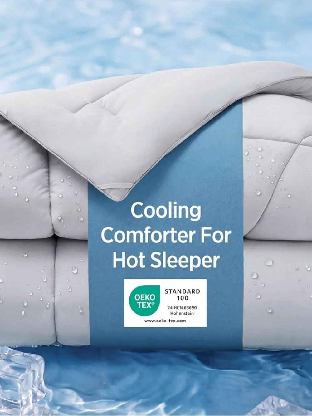 Cooling Comforter for Hot Sleepers - Light Gray King